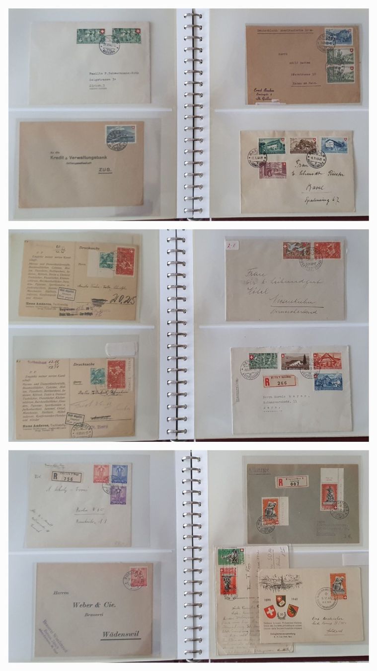 Alle Briefmarken: Album mit Briefen - 130 alte PJ + PP – Gebraucht aus Kreuzlingen von Rschweiz1 6