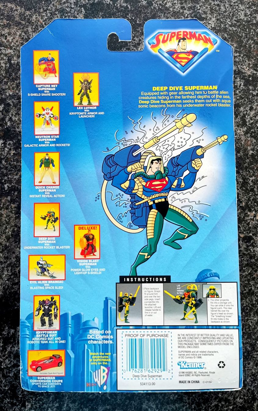 Hasbro Figurines: Superman Deep Dive 1996 Vintage Action Figur DC Hasbro – Neuf avec emballage d'origine à Rorschach par Actionvintage789 1