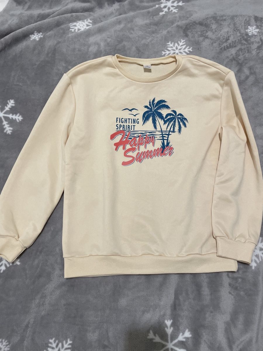 Maglioni & Felpe: Sweatshirt Happy Summer Print beige – Nuovo (secondo la descrizione) da Rüfenacht BE venduto da Edinas_shop