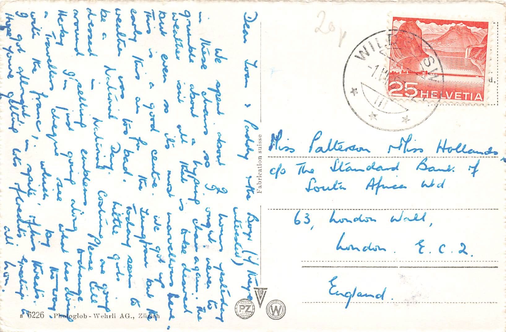 Cartoline postali: Grindelwald first bahn und watterhorn – Usato da Biasca venduto da Blenio71 1