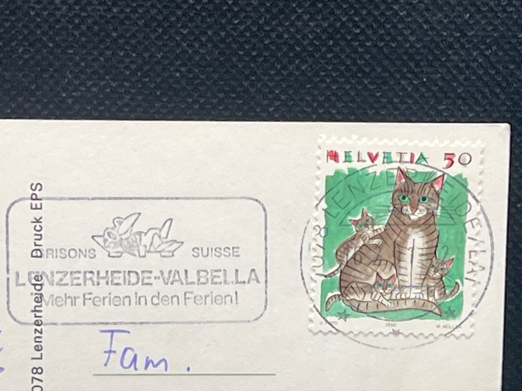 Cartoline postali: Lenzerheide-Valbella, 1500 m ü.M. – Usato da Widnau venduto da Brusi9 1