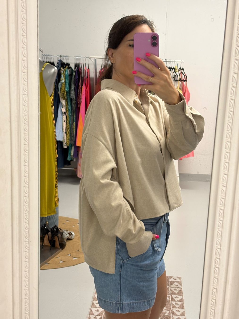 Drykorn Chemisiers: Drykorn oversize Hemdbluse Gr. 36-40 beige Bluse – Neuf (Voir description) à Regensdorf par secondchancefashion 1