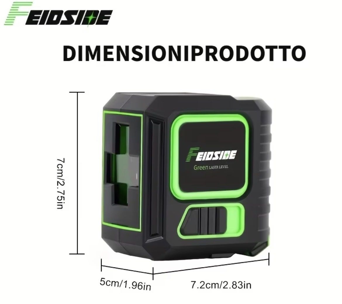 Tutti gli attrezzi: Livella laser verde FEIDSIDE, autolivellante – Nuovo e nell'imballaggio originale da Novazzano venduto da GioStore 2