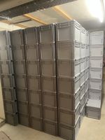 AUER-Stapelkiste Grau mit Deckel 40x30x28.5cm