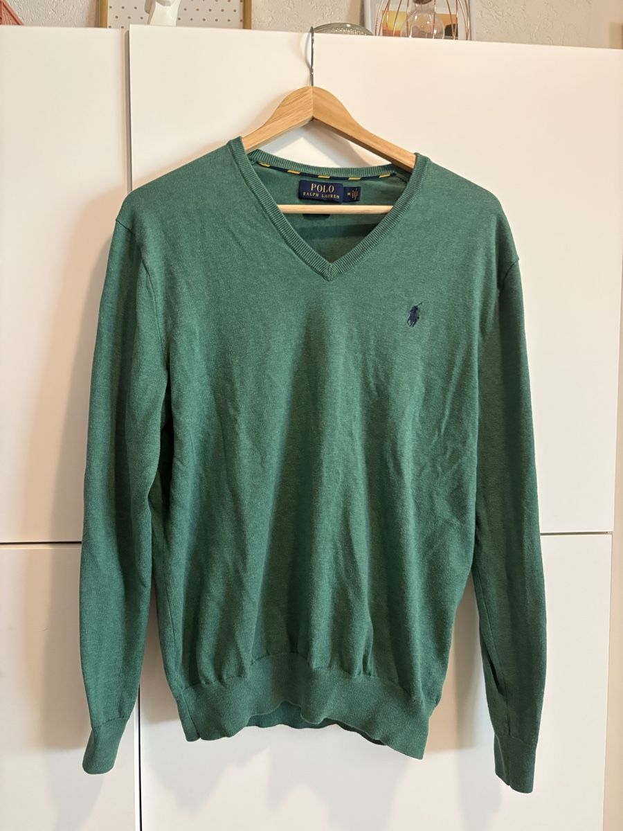 Polo Ralph Lauren Maglioni & Felpe: Pull Polo Ralph Lauren vert col V taille M slim fit – Nuovo (secondo la descrizione) da Pully venduto da kaba07