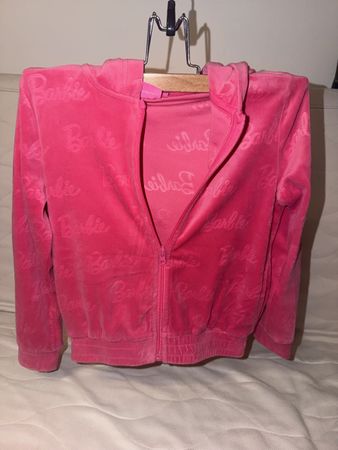 Barbie Kapuzenjacke pink Grösse 128 guter Zustand