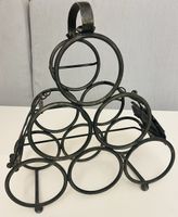 Weinregal aus Metall für 6 Flaschen im Vintage Stil