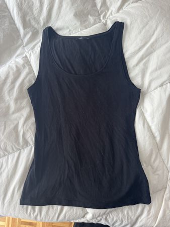 Débardeur femme noir en coton sans marque bon état