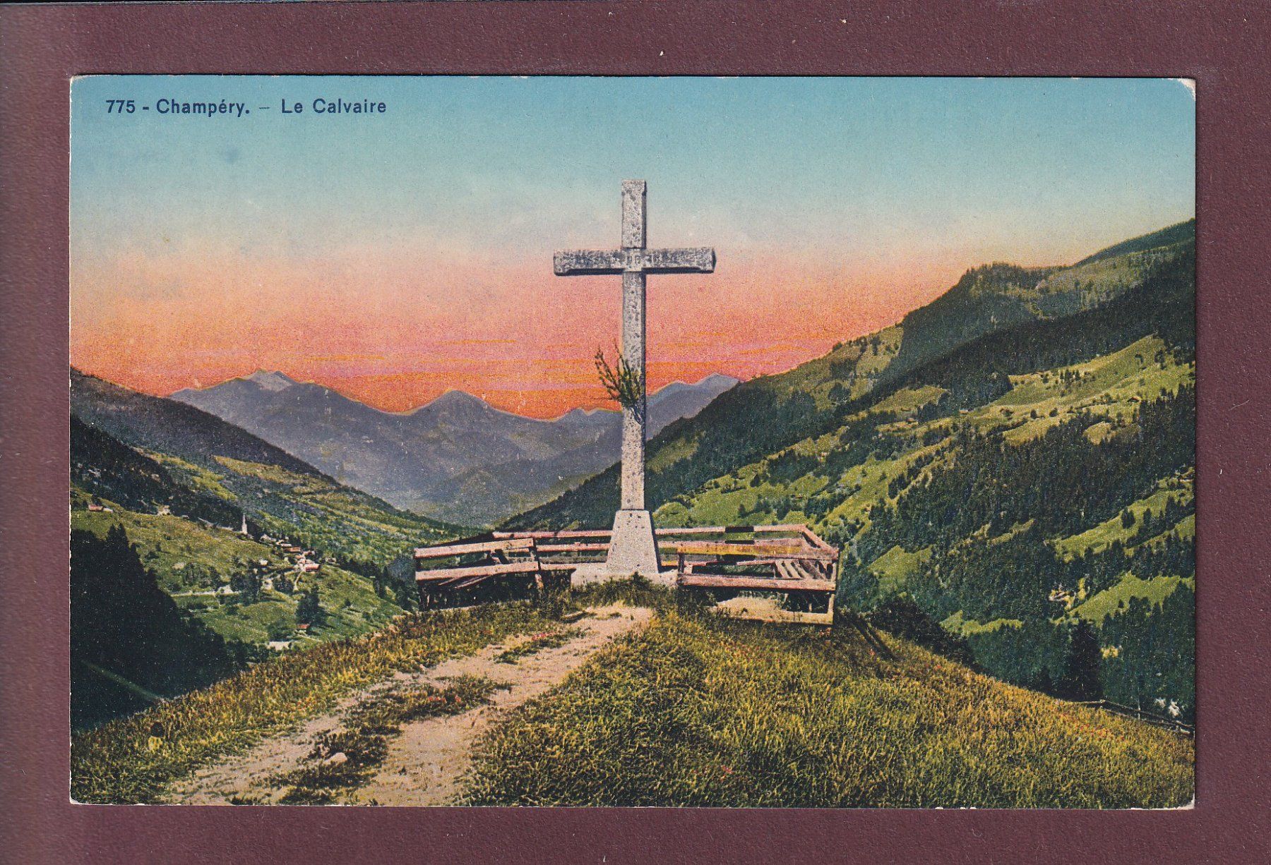 Cartoline postali: CHAMPERY - Le Calvaire – Usato da Pully venduto da nicecards