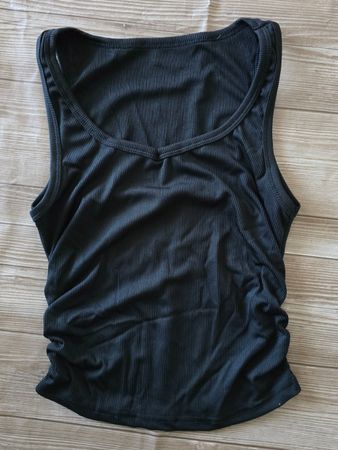 ​😍 Ripp-Tanktop mit Raffung - M - Streetwear Basic