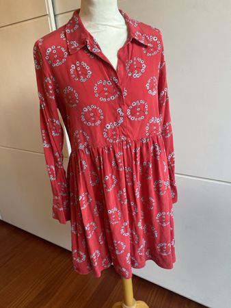 Sandro Paris Sommerkleid Gr. 1 Blumenmuster rot weiss CHF 15