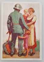 Bundesfeierpostkarte Nr.50II- 40Rp.-1929 - Wehrmann mit Fam.