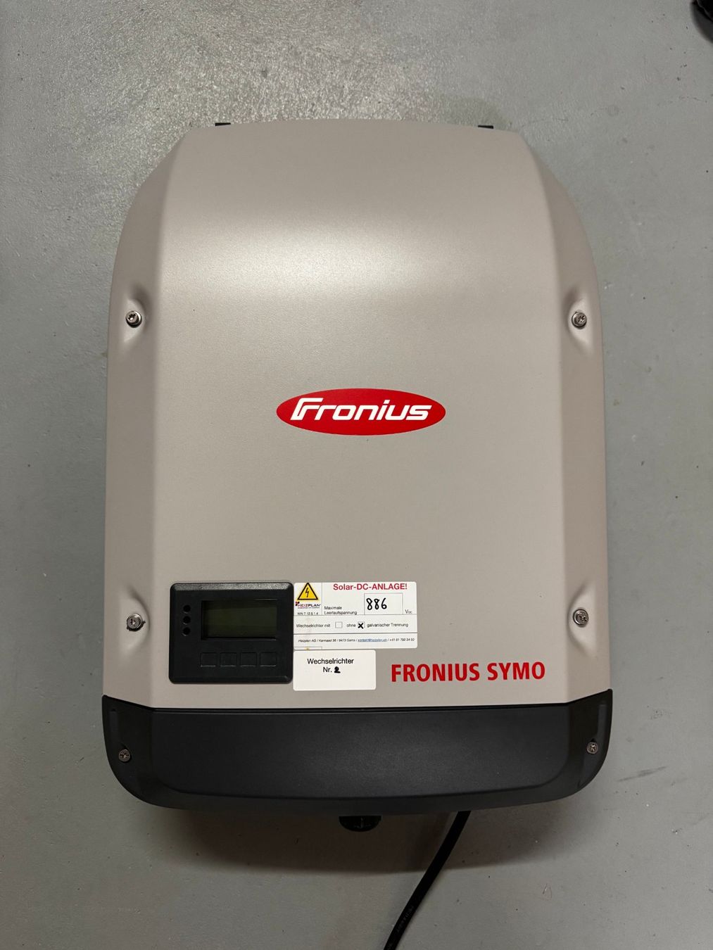 Fronius Wechselrichter: Fronius Symo 7.0-3M mit Garantie – Gebraucht aus Mammern von Cranko