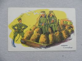 CH Humor Motiv Karte Miltär Rueblikarte Bären Katzen ca.1940