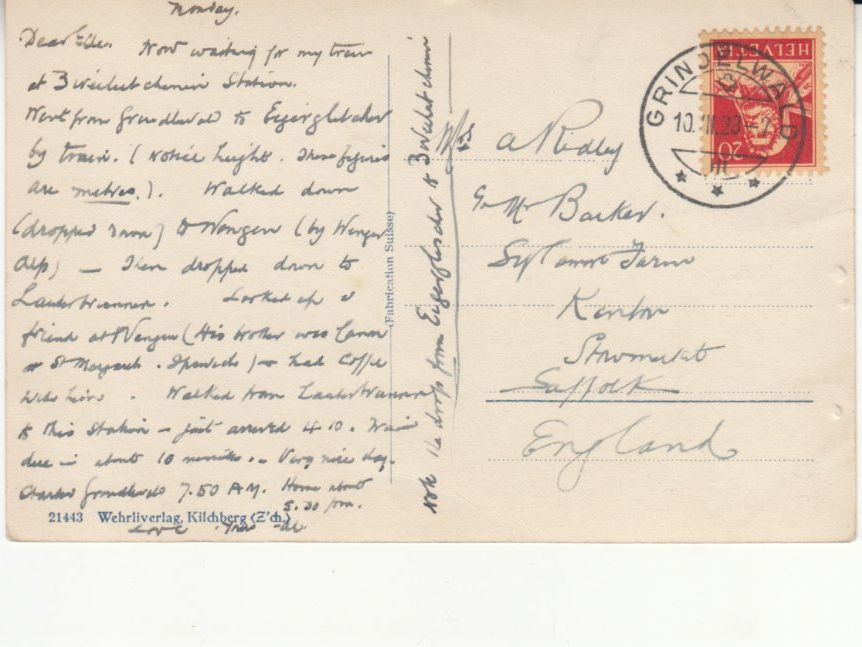 Ansichtskarten: Berner Oberland 1928 – Gebraucht aus Bürglen TG von StampGraf 1