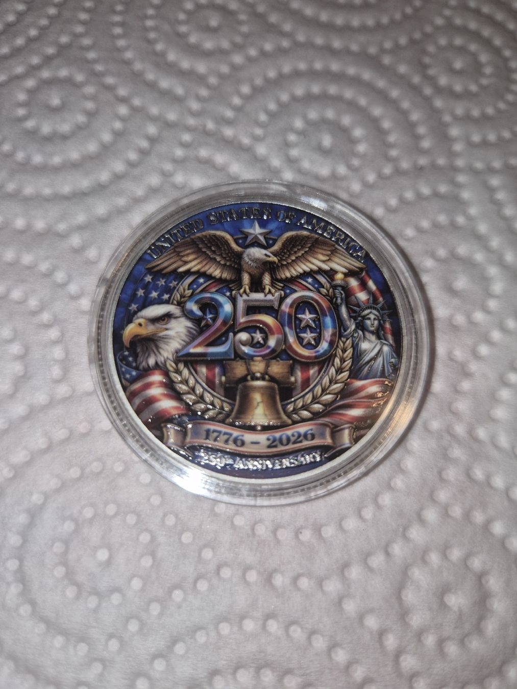 Toutes les monnaies: Pièce commémorative 250 ans USA – Neuf (Voir description) à Senèdes par hen_fw8b 1
