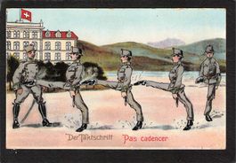 Karte Militär , Der Taktschritt , gel. 1925