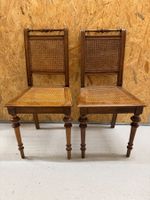 2er Set Antike Stühle, Holz, Wiener Geflecht, in gutem Zust.