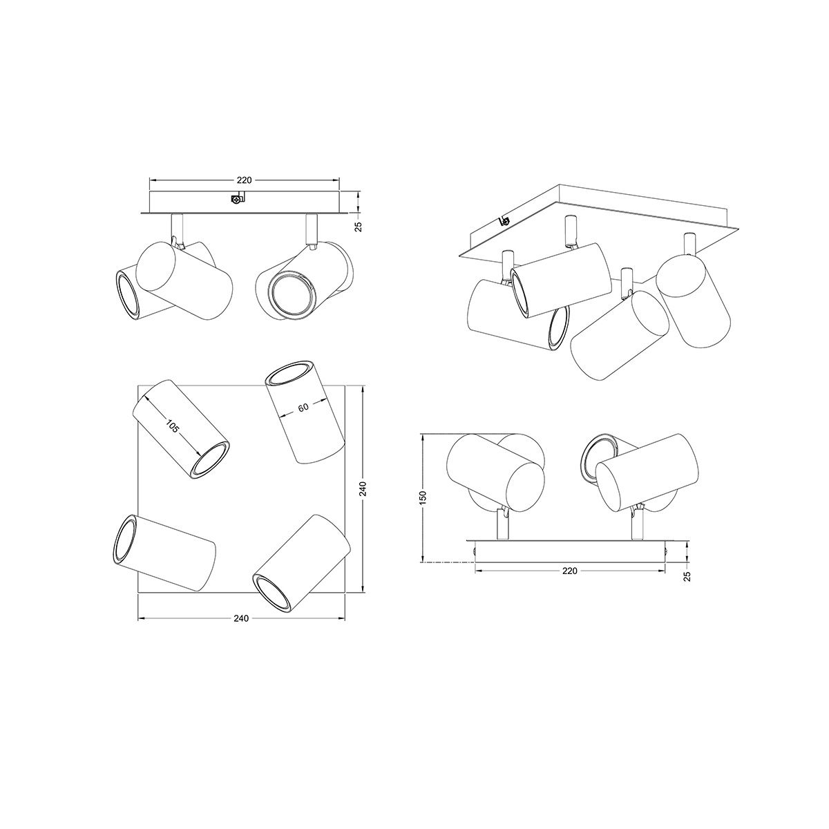 Lampadari & plafoniere: Deckenleuchte, Grau, Coffee, 24 cm Breit – Nuovo (secondo la descrizione) da Kreuzlingen venduto da Smart-Light 4