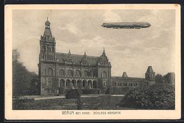 Berum, Zeppelin über dem Schloss Nordec