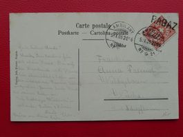 1906: BAHNPOST von RAGAZ (SG) nach WIECHS (DE)
