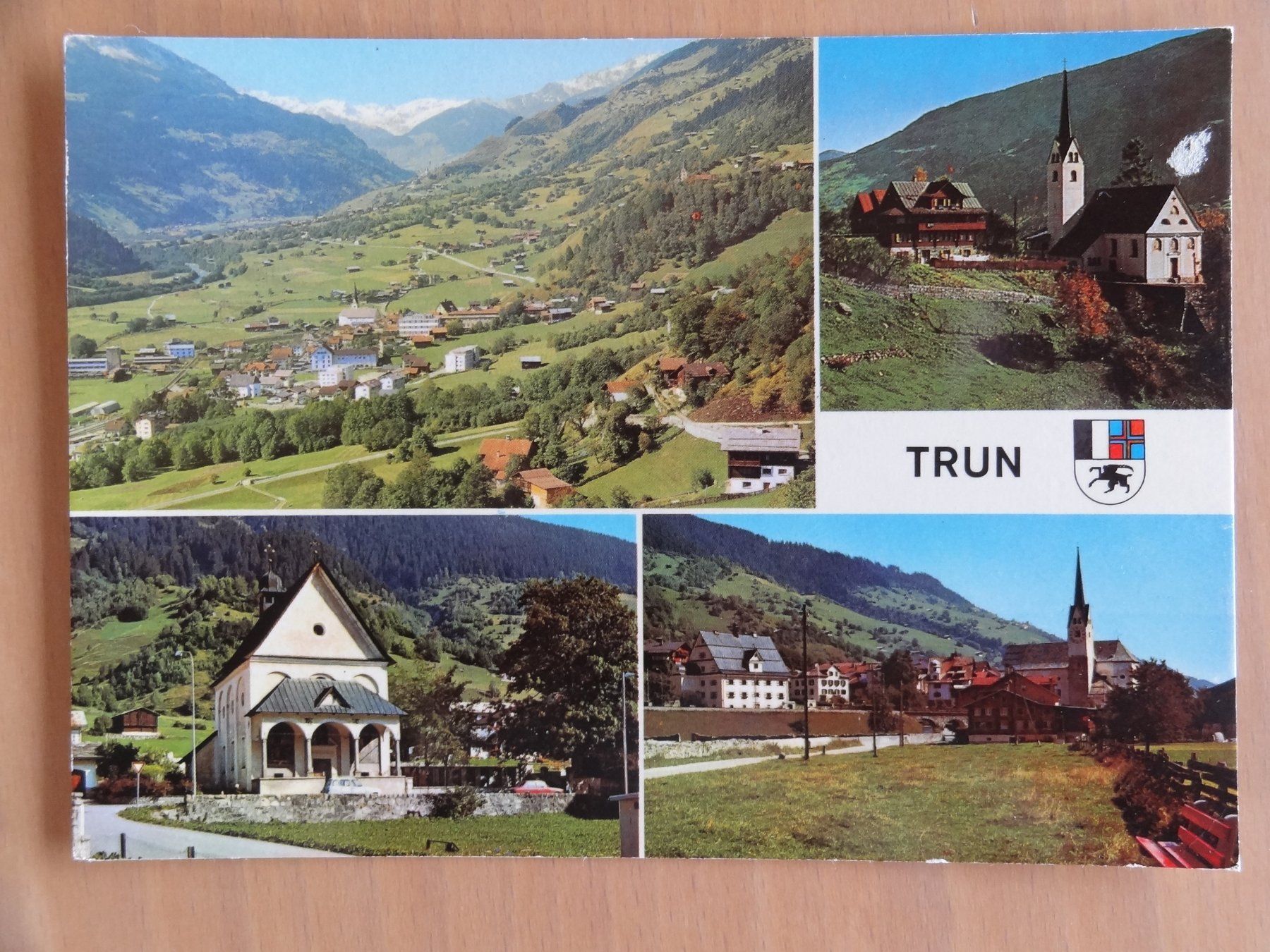Cartoline postali: Trun - 4 vues - Grisons – Usato da St Léonard venduto da Riglin