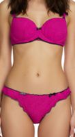 Pinkes Dessous-Set 1x BH 2x Tanga 1x Panty, Grösse 70B/S