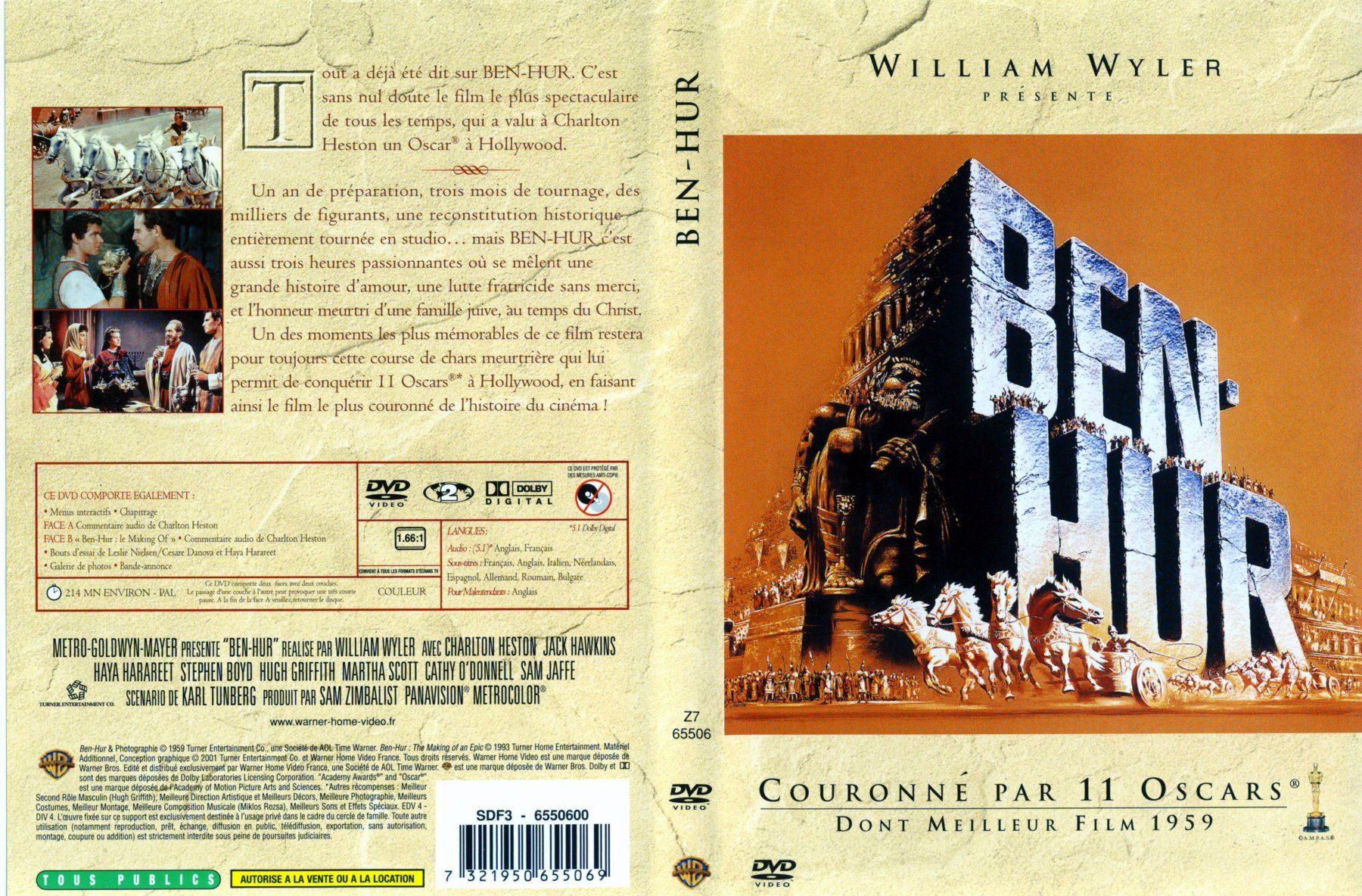 Tutti i DVDs: DVD - Ben-Hur - Charlton Heston – Usato da Lausanne venduto da pipo_2017