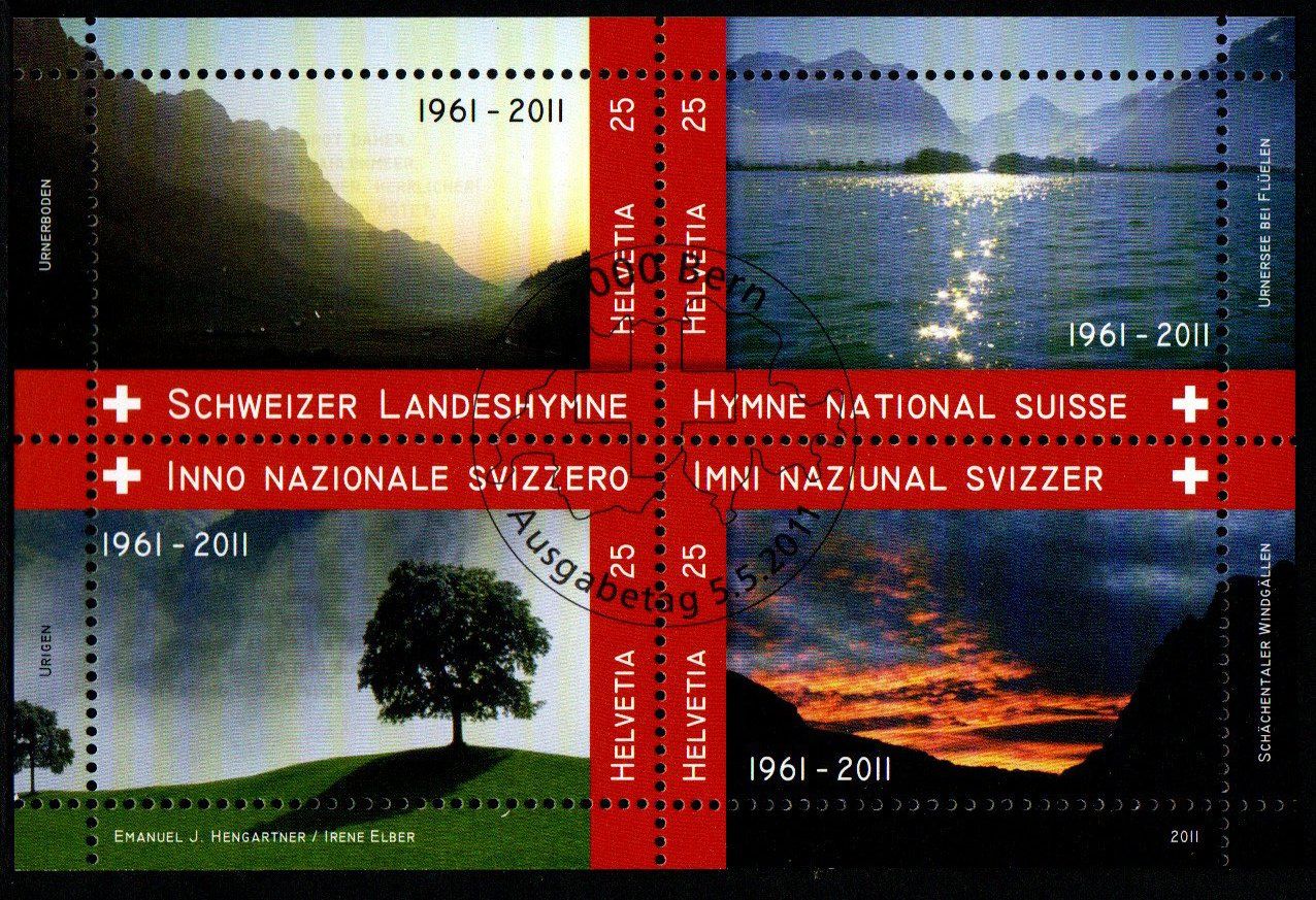 Tutti i francobolli: 2011  Sonderblock   Schweizer Landeshymne - ET – Nuovo (secondo la descrizione) da Löhningen venduto da Fourbi18