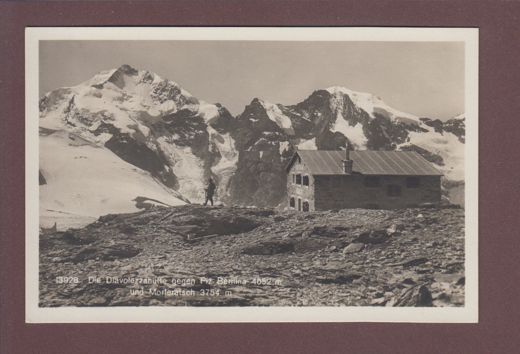 Cartoline postali: DIAVOLEZZAHÜTTE - Piz Bernina – Usato da Pully venduto da nicecards