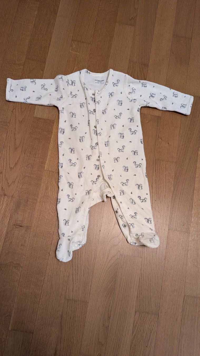 Pigiama & Simili: 2 schöne Strampler aus Samt, Beige, 7-9 Mt.👶 – Usato da Emmen venduto da Mwassuup 6