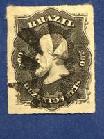 Timbre Brésil 200 Reis Dom Pedro II état occasion