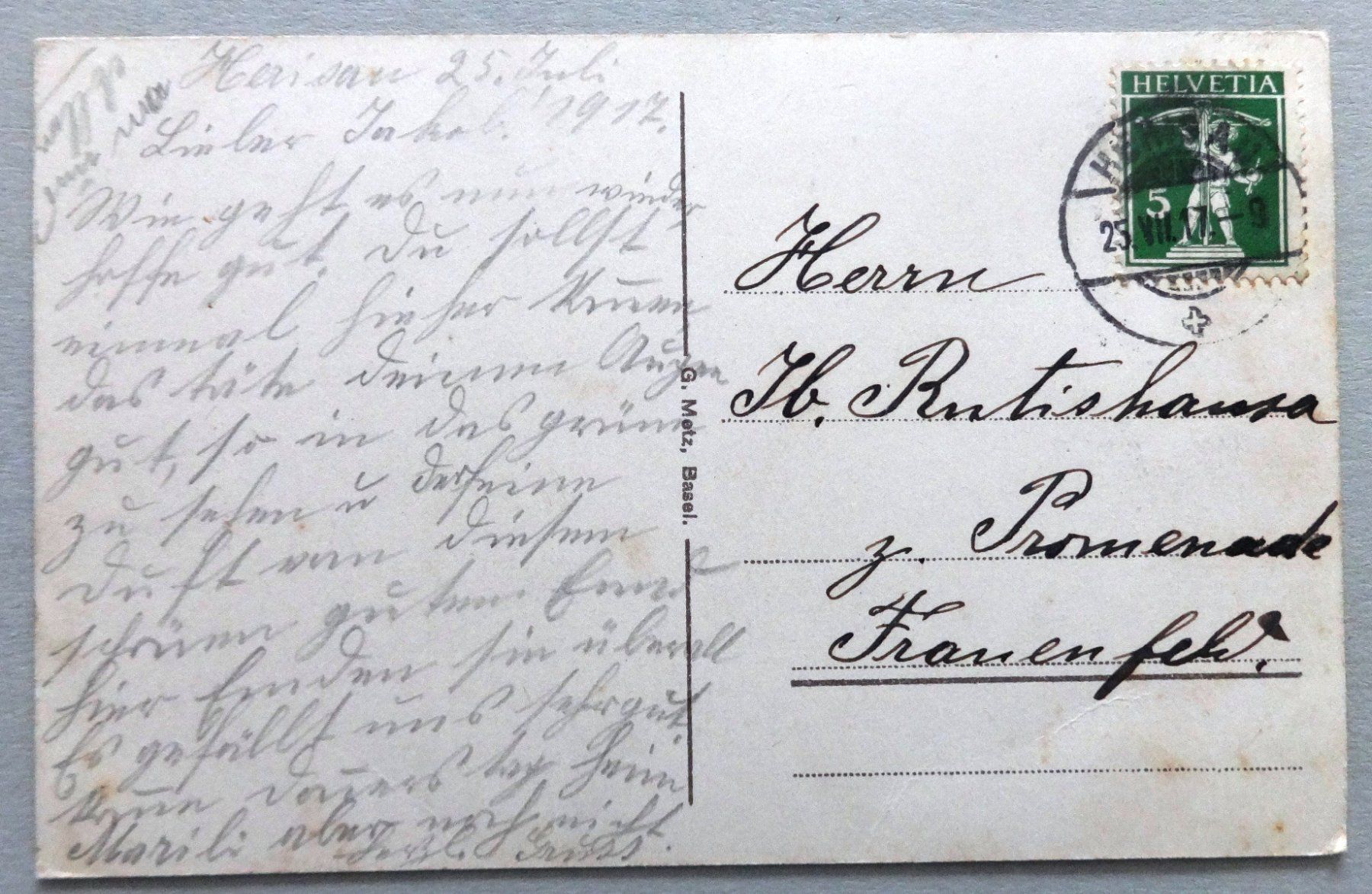 Cartoline postali: Herisau – Usato da Fétigny venduto da Billy2miny 1