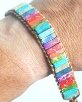Armband E-04 – Bunte Kaisersteine verstellbar