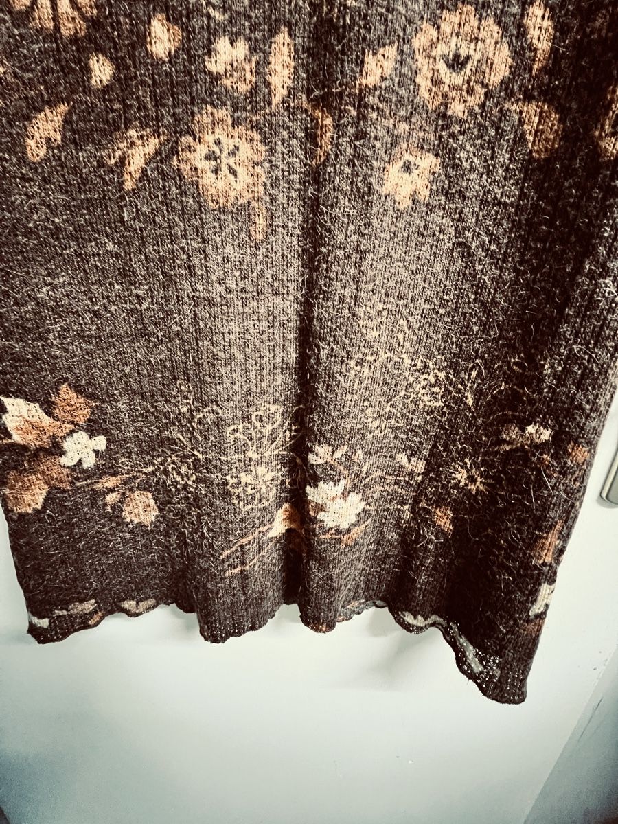 Gonne: Strickrock mit Blumenmuster, Gr. 40 eher 38 Aberdeen – Usato da Teufen AR venduto da Maleaa 5
