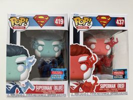 2x Funko Pop! Superman Red & Blue - Edizione Limitata