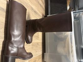 Damen Stiefel braun Lederoptik Grösse 40 guter Zustand gebra