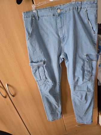Herren Cargo Jeans hellblau Gr/56 XXL