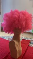 Perücke pink Afro-Look gebraucht Karneval Fasching