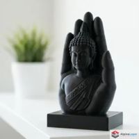 Buddha Hand Sculpture - Spiritual Meditation Decor - 3D Prt