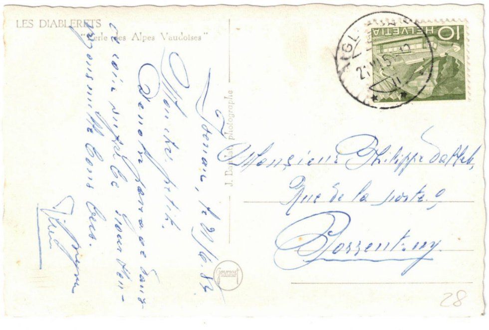 Cartoline postali: Les Diablerets - Gondelbahn Les Diablerets--Isenau – Usato da Binningen venduto da Mountainrider 1