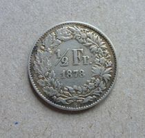Schweiz ++ 1/2 Franken 1878, gute Erhaltung