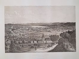 RADIRUNG-Historische Stadtansicht von Zürich
