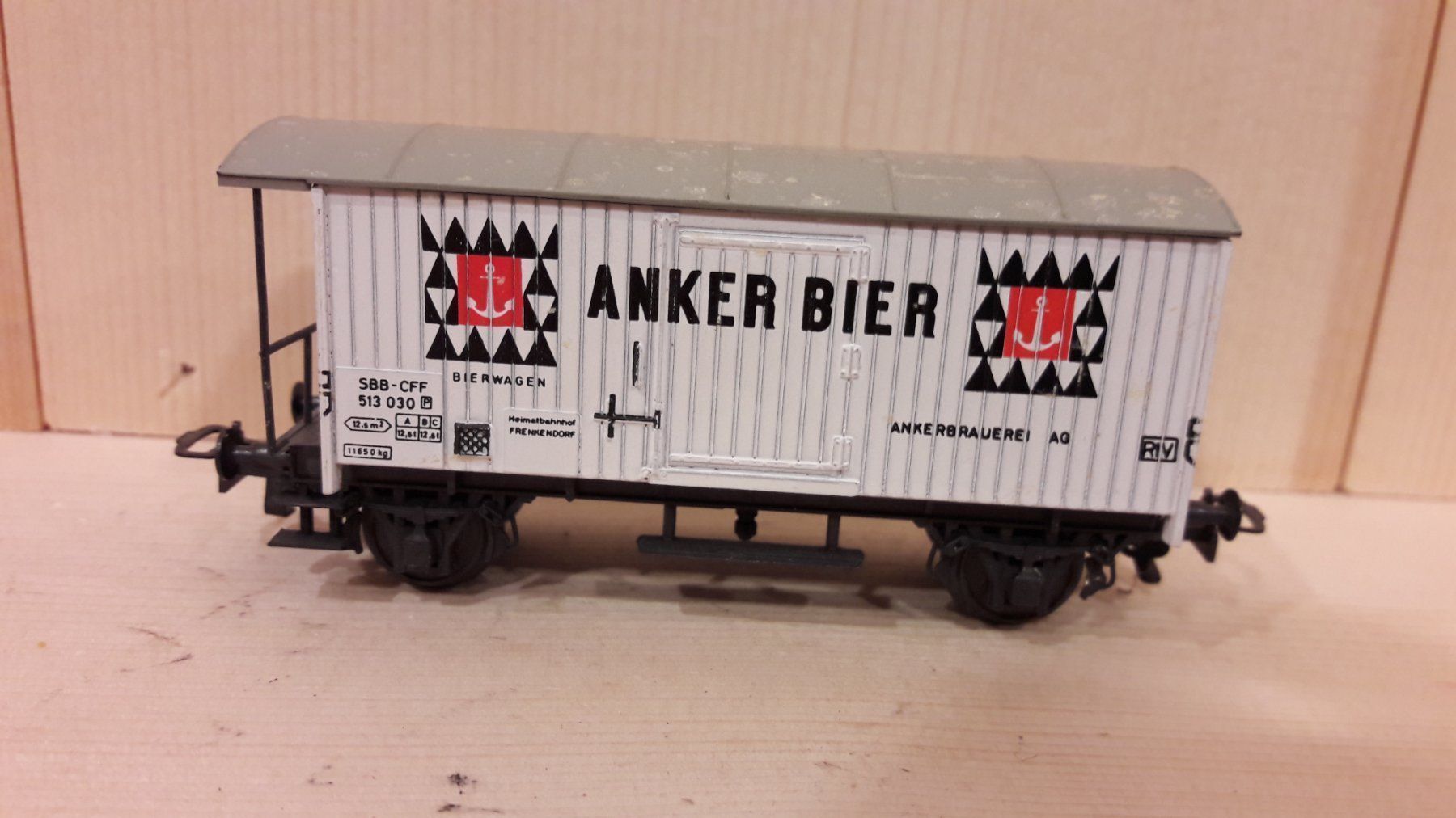 Liliput Modellini di ferrovie: Liliput HO DC : CFF wagon couvert "Anker Bier" – Usato da Buttes venduto da Cafe2005 4