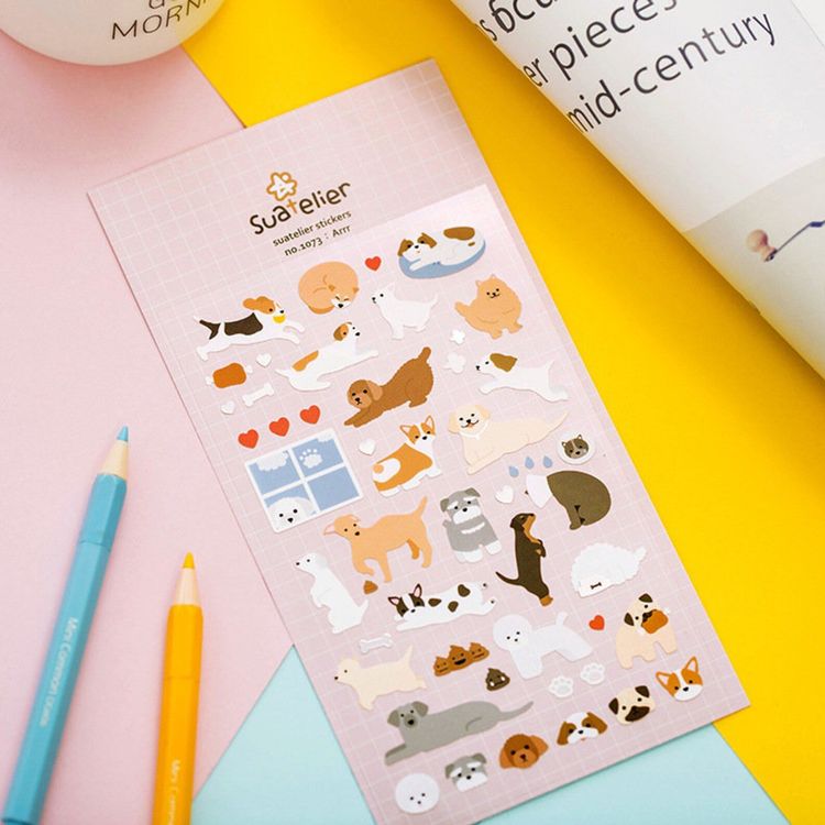 Süße Hundesticker Set – 270 Stück Mit Glitzer Effekt, Von Rachael Hale, Für Kinder & Sammler