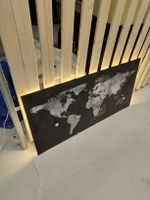 Weltkarte Wandbild beleuchtet magnetisch