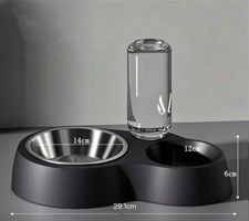 Gamelle chien 2-en-1 avec distributeur d’eau automatique