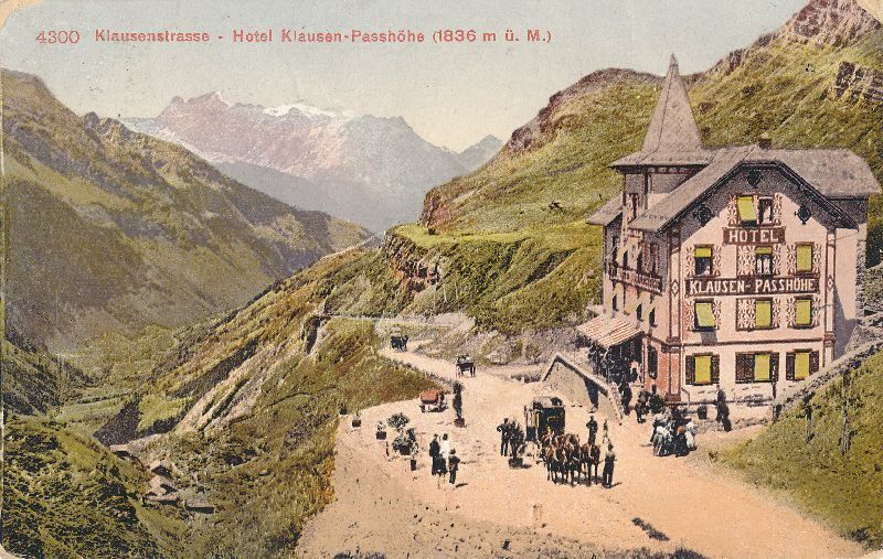 Cartoline postali: Klausenstrasse Hotel Stempel + 1910 – Usato da Emmenbrücke venduto da teestube