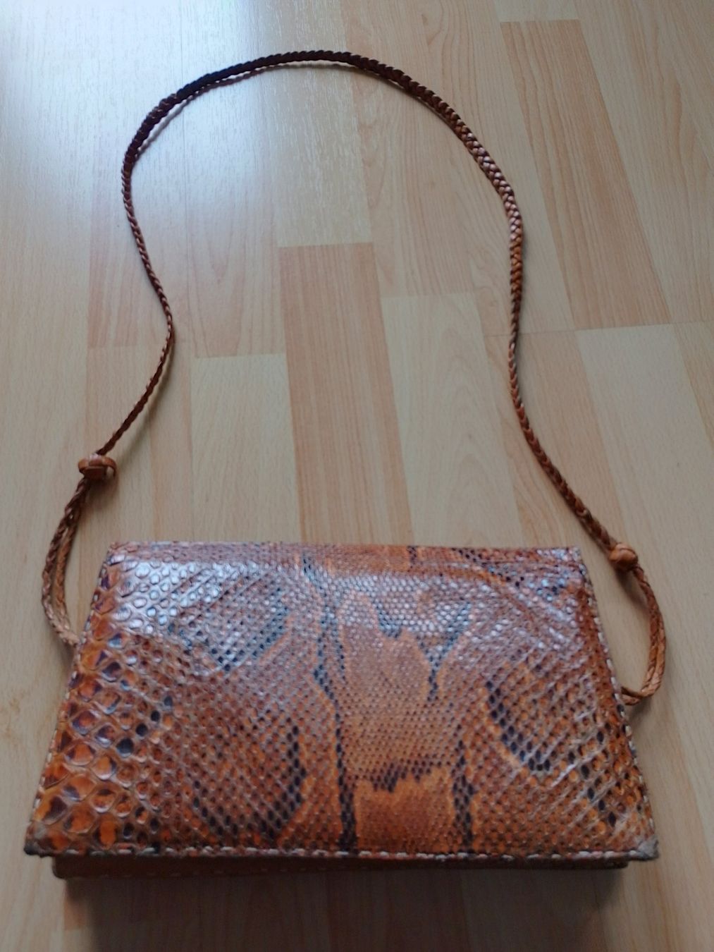 Vintage Schlangenleder Handtasche antike Python Tasche, Top