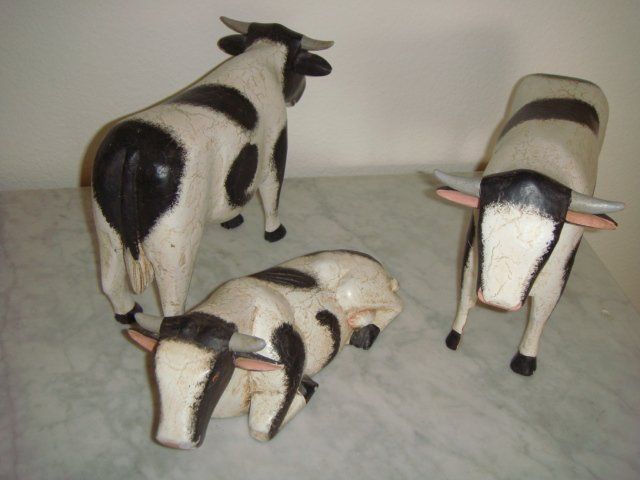 Statuette: 3 Kühe aus Holz – Usato da Fällanden venduto da Geb998 4